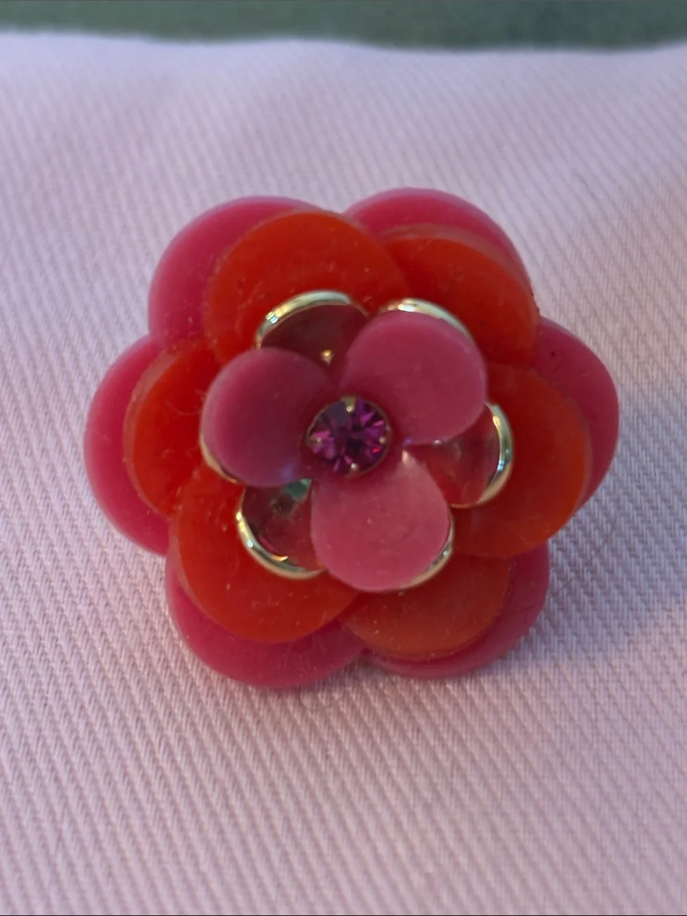 kate spade Hot Pink & Gold Flower Stud Earrings
